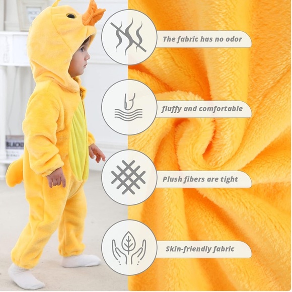 Super soft and fluffy yellow duckling costume 2T - Picture 4 of 11